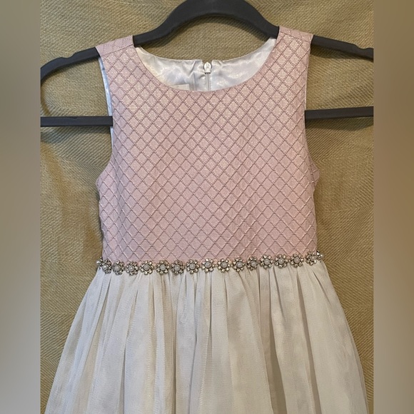 American Princess Girls pick and white dress, size 6 - Picture 4 of 7